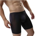 thumbnail image 6 of fatyb Men's Long Boxer Briefs Silk Breathable Soft Underwears Fashion Comfortable Underpants for Men, 6 of 7