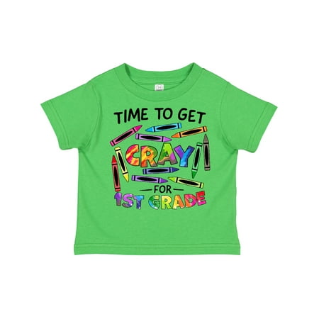 

Inktastic Time to Get Cray for 1st Grade Back to School Gift Toddler Boy or Toddler Girl T-Shirt