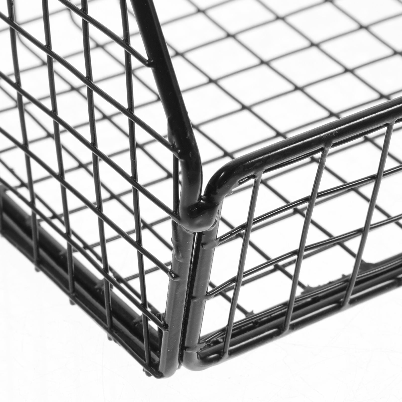 Clispeed Black Stainless Steel Kitchen Wall Basket Organizer for Space Saving and Efficient Storage