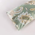 thumbnail image 7 of Green Paisley Duvet Cover    3 count Set 1  Bohemian Floral Duvet Cover with Zipper Ties 2 Pillowcases Sage Green Boho Damask Bedding Set Soft, 7 of 7