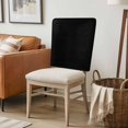thumbnail image 4 of Pure Black Chair Back Covers, Removable Chair Covers for Dining Chairs Set of 4, Washable Chairs Slipcovers Back Seat Protector for Wedding Party 19"x20", 4 of 9