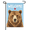 Garden Flag-3, variant on Portrait Deer Welcome Garden Flag 12×18in Double Sided Linen Blue Background Heart UV Protected Fade Resistant Weatherproof Decor For Outdoor House Home Yard Patio