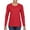 Red, variant on Dog Heartbeat | Paw Print EKG Lifeline | Veterinarian Vet Tech Dog Lover Womens Long Sleeve T-Shirt, Kelly, Medium