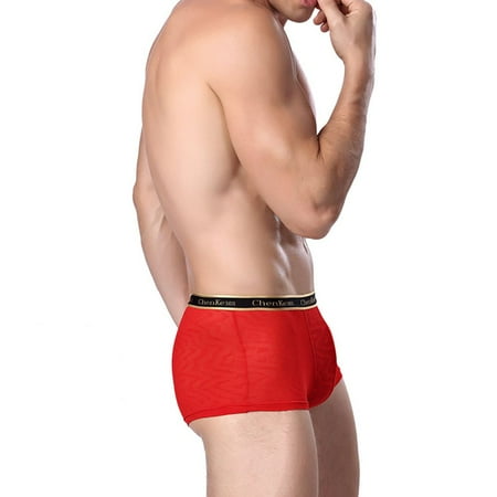 

SANAG Men s Jacquard Ice Silk Underwear Male Underpant Boxers Breathable Ice Silk