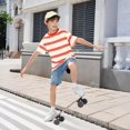 thumbnail image 7 of EnJoCho Boys Striped T Shirt Summer Cute Crew Neck Short Sleeve Tops Tween Cotton Casual Basic Soft Oversized Trendy Light Tees Boys Oversized Cotton T Shirt, 7 of 7