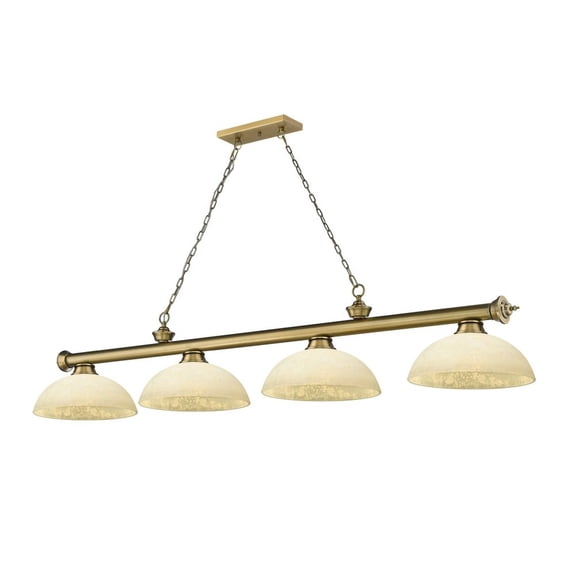 2306-4RB-DGM14-Z-Lite-Cordon - 4 Light Billiard In Traditional and Classical Style-13.25 Inches Tall and 14 Inches Wide