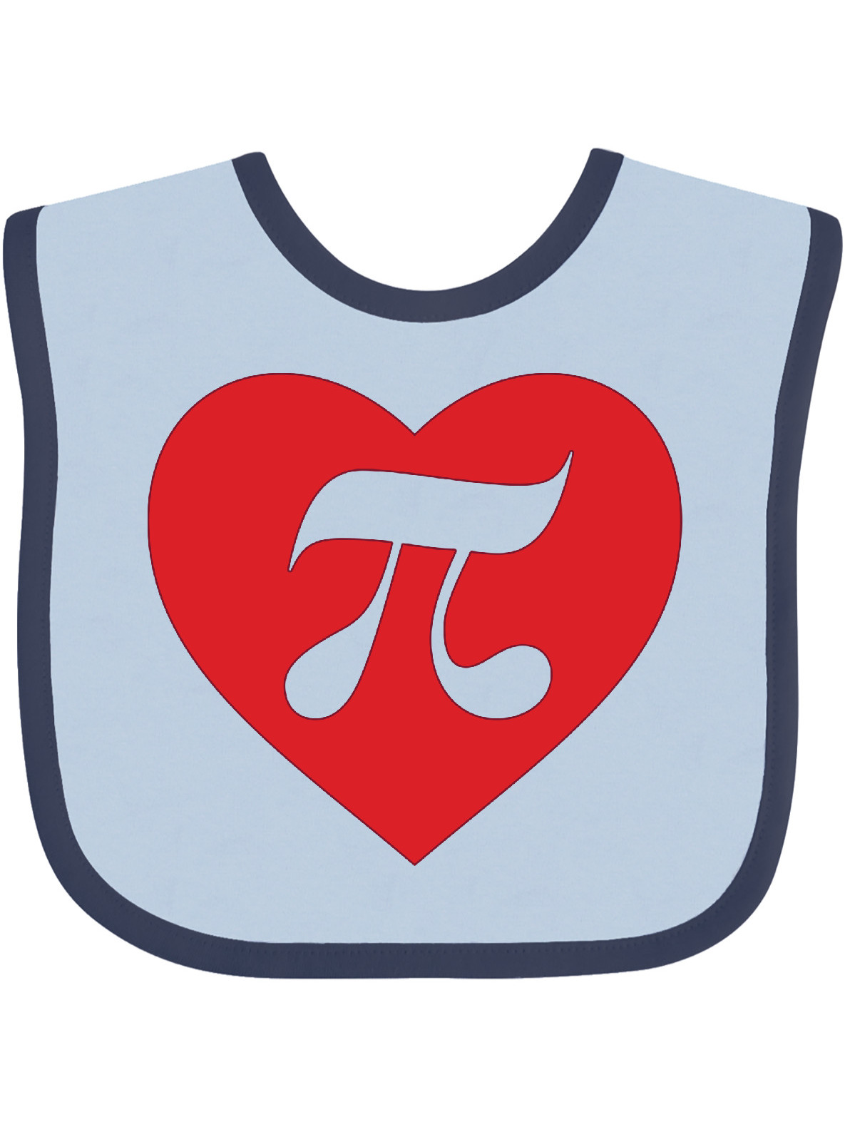 Pi Heart Love Pi Baby Bib