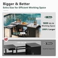 thumbnail image 3 of Outdoor Kitchen Island Large Grill Table for Big Green Egg & Kamado Joe, Metal Outdoor Cart with Fold-out Prep Table and Adjustable Shelves, 3 of 9