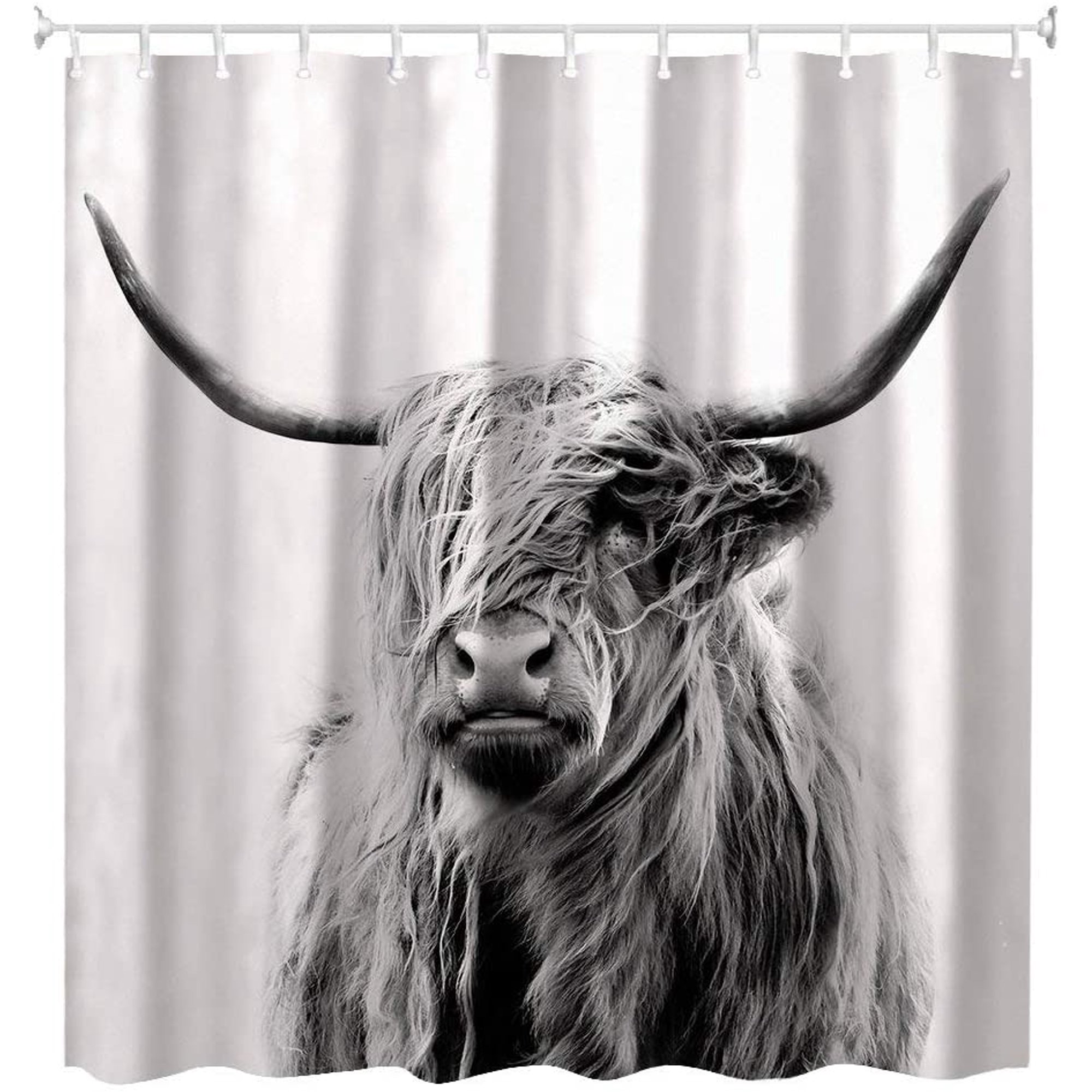Washable Shower Curtain Highland Cow 3d Print Waterproof Fabric Bathroom Decor Animals Printed Shower Curtain72 72inch Walmart Canada