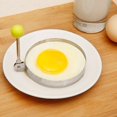 thumbnail image 2 of Egg Rings,Fried Egg Ring, For Frying Egg Omelet Model Creative Stainless Steel Frying Eggs Pancakes Mold With Handle Egg Mould Fried Egg Ring (Color : Hearts) (Color : Little Flowe), 2 of 5