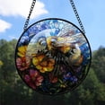 thumbnail image 2 of Bee Staned Glass Suncatcher Ornament, Bee Christmas Ornament, Bee Stained Glass Decor, Family Christmas Ornament, Christmas Birthday Gifts for Dad Gb6iFw, 2 of 5