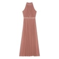 thumbnail image 6 of Eandarui Womens Lyrical Contemporary Dance Costume Halter Neck Flowy Tulle Maxi Long Dress Side Split Dusty Pink L, 6 of 6