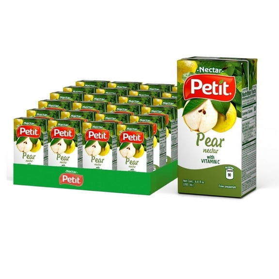 Petit Pear Nectar, 200 ml (Pack of 24) – Refreshing Tropical Fruit Beverage
