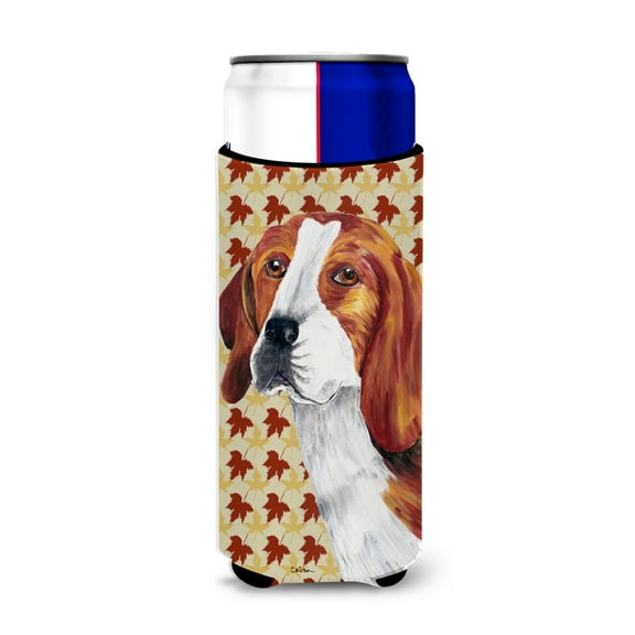 Beagle Fall Leaves Portrait Ultra Hugger for slim cans