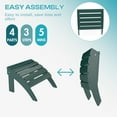 thumbnail image 6 of FODINGHILL Adirondack Outdoor Ottoman set of 2, HDPE Patio Foot Rest set of 2, All Weather Folding Foot Stool for Adirondack Chair, for Patio Backyard Pool Porch Lawn, Dark Green, 6 of 7