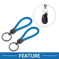 thumbnail image 2 of Unique Bargains Car Keychain Universal Key Chain with Ring for Key Fobs for Home for Women Leather Zinc Alloy Blue 2 Pcs, 2 of 6