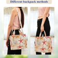 thumbnail image 4 of FORMRS Womens Corduroy Tote Bag Crossbody Shoulder Handbag with Pocket, Orange Starfish, 4 of 7