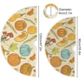 thumbnail image 4 of FMSHPON Autumn Fall Fall Pumpkins Autumn Maple Leaves Xmas Christmas Tree Skirt Stand Mat for Holiday Party Decoration Indoor Outdoor 36 inches, 4 of 6