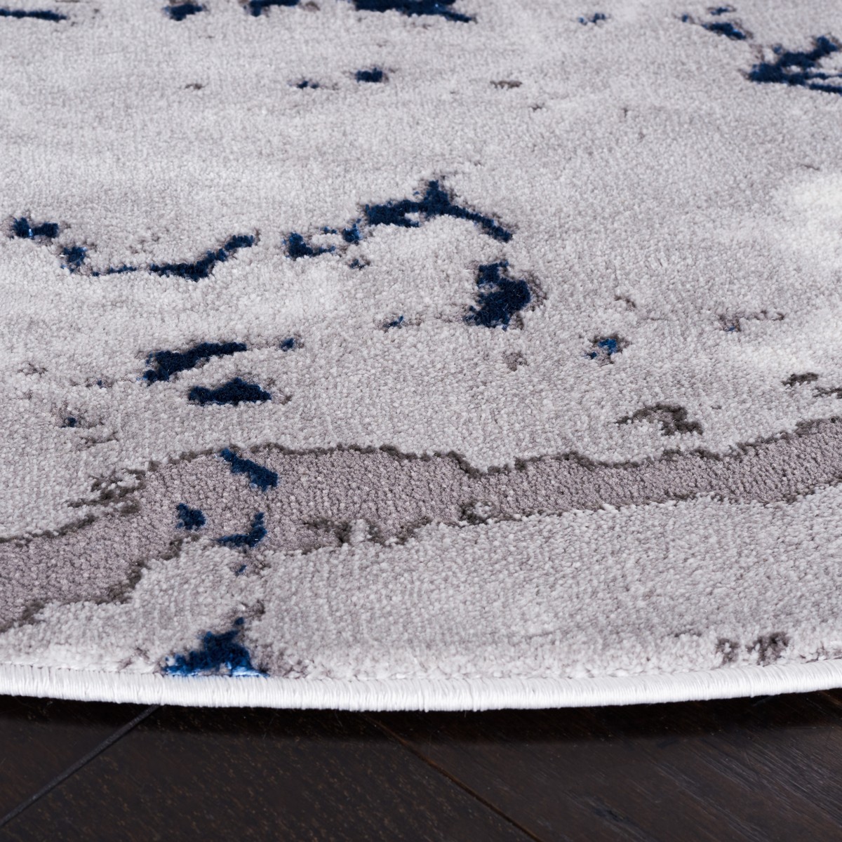 SAFAVIEH Craft Shevon Abstract Area Rug, 6'7" x 6'7" Round, Grey/Blue