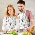 thumbnail image 3 of White Christmas Bird and Pine Apron-Garden Aprons for Women with Pockets-Cotton Linen Waterproof Kitchen Cooking Gardening Aprons Adjustable for Kitchen,Cooking,BBQ and Salon 32"x27", 3 of 7