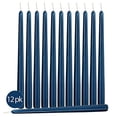 thumbnail image 3 of Hyoola 14" Midnight Blue Dripless European Made Taper Candles, Unscented Paraffin Wax with Cotton Wicks, 12-Pack, 3 of 5