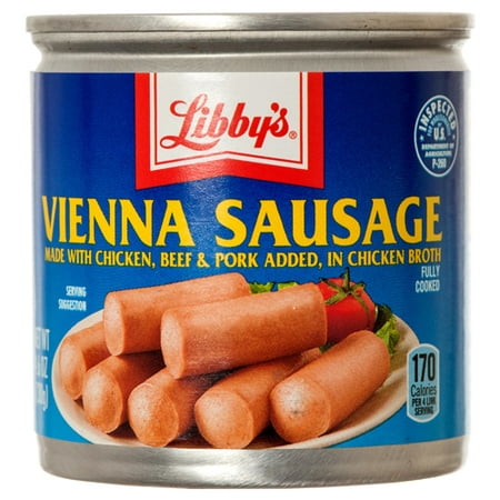 New 312934  Libbys Vienna Sausage 4.6Z (18-Pack) Can Food Cheap Wholesale Discount Bulk Food Can Food Black