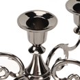 thumbnail image 3 of Candelabro de metal negro de 5 brazos, elegante, estable, de Base ancha, portavelas cónico para fiesta y boda, 3 of 8
