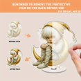 thumbnail image 3 of Rotating acrylic ornament featuring white-haired figure with golden moon intricate details vibrant colors surreal atmosphere fantasy art style, 3 of 7