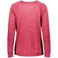 thumbnail image 2 of Holloway Sportswear L Womens Electrify 2.0 V-Neck Long Sleeve Tee Scarlet Heather 222717, 2 of 4