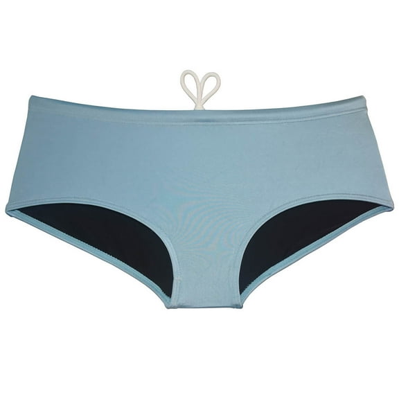 Men's Adjustable Drawstring Trunks Shiny Fabric Surfing Swimwear Spandex Lining Boxer Briefs Board Shorts Beachwear Gray Blue M