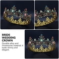 thumbnail image 5 of PAMINGONO Vintage Crown Headdress Multi Color Alloy Bridal Wedding Tiara, 5 of 8
