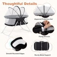 thumbnail image 4 of Costway 2 in 1 Baby Bassinet with Rocking Motion with Breathable Mesh Black, 4 of 5
