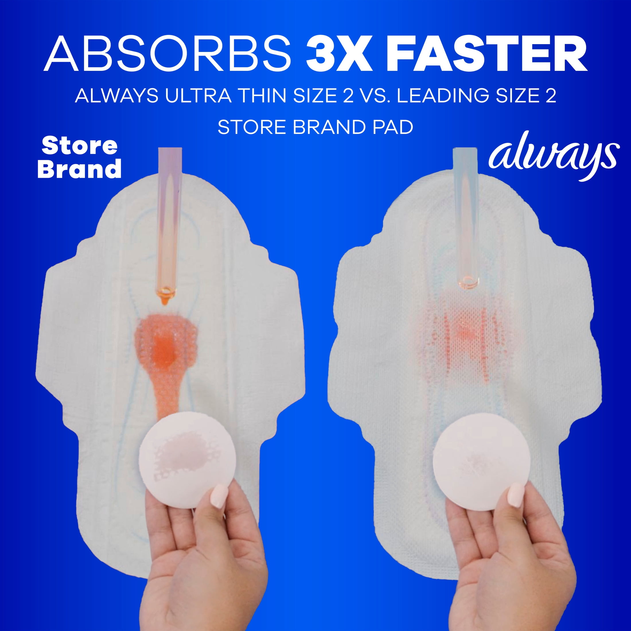Always Ultra Thin Pads with Wings, Size 3, Extra Long Super, 68 Count