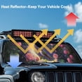 thumbnail image 4 of HUIACONG Hummingbirds Sunshade Sun Shade Windshield Heat Shield Sun Visor Mat Compatible with Jeep Wrangler Rubicon Sahara TJ JK JKU 2 Door & 4 Door, 4 of 6