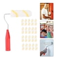 thumbnail image 4 of 1 Set 21pcs Durable Mini Paint Brush Professional Wall Paint Roller Brush Paint Roller Cover for Home Office Wall (20pcs Roller Brush + 1pc 22.5cm Handle Assorted Color), 4 of 7