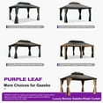 thumbnail image 5 of PURPLE LEAF Gazebo 10' X 13' Outdoor Hardtop Gazebo Galvanized Steel Double Roof Canopy Patio Metal Gazebo Aluminum Frame Permanent Pavilion, 5 of 14