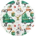 thumbnail image 5 of GZHJMY Christmas Tree Wall Clock, 10" Silent Non Ticking Round Clock, Oil Painting Easy to Read Clock for Living Room Bedroom Bathroom Home Decor Holiday Gifts, 5 of 7