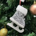 thumbnail image 3 of CHAO Adornos navideños colgantes para árboles de Navidad Adornos navideños colgantes para patines de Navidad Decoraciones para árboles de Navidad Lana verde A06, 3 of 5