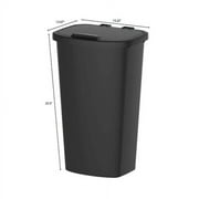 Mainstays Kitchen Trash Can, 11 Gallon Plastic Garbage Bin with Lift Top Lid, Black