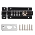 thumbnail image 1 of Combination  Lock, Combination Latch Lock Rustproof High Tensile Strength Waterproof Black  For Window Cabinet Door File Furniture, 1 of 8