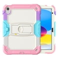 thumbnail image 2 of for iPad (A16)11th /10th Generation 11/10.9 inch 2025/2022 Case, 3in1 Heavy Duty Shockproof Tablet Case with Stand, Shoulder Strap, Rainbow Pink, 2 of 7