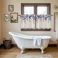 thumbnail image 4 of Vintage Navy Blue Roses Tier Curtains 24 Inch Length, Spring Floral Elegant Pastoral Retro Cafe Short Curtains for Bathroom Sink, Small Kitchen Curtain Light Filtering Drapes 2 Panels 27.5"Wx24"L, 4 of 8