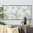 thumbnail image 2 of DecMode Gold Metal Floral Wall Decor with Black Frame, 2 of 8