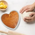 thumbnail image 5 of 8-Inch Heart Shaped Aluminum Cake Pan - Non-Stick Baking Mold for Wedding Parties and Special Occasion Chocolate Bread - Silver, 5 of 9