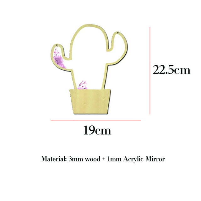Vaidha Wood Acrylic Mirror Wall Camera Props Wall Decoration H