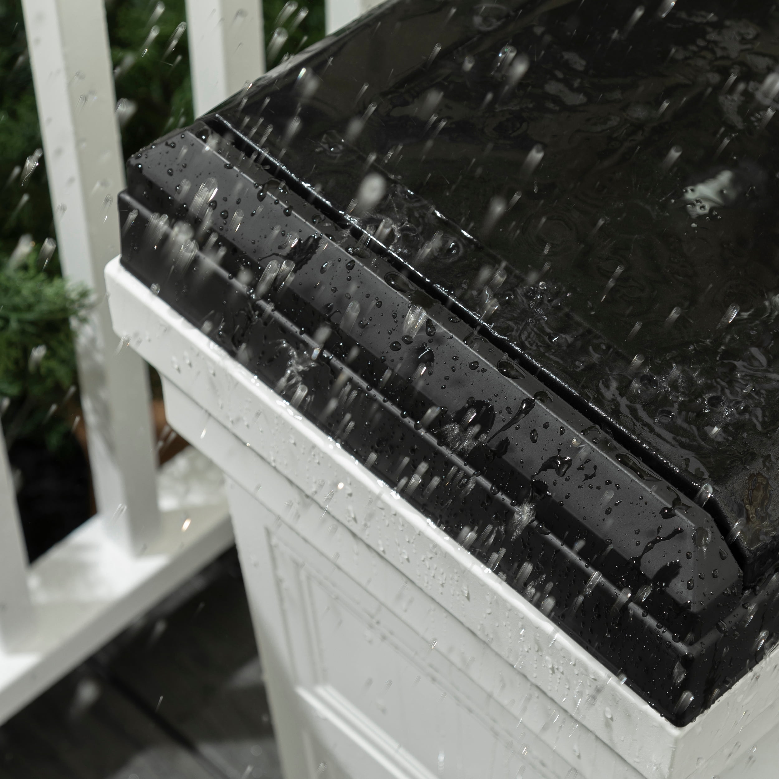 Step2 Atherton Classic White Outdoor Patio Garbage Container