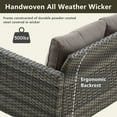 thumbnail image 5 of Outdoor Rattan Sectional Sofa L-Shaped Patio Conversation Furniture Set, Wicker Patio Sectional Sofa with Gray Cushion, 5 of 7