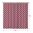 thumbnail image 5 of Pink Brown Heart Checkered Pattern Shower Curtain 72"x72" ,Bathroom Decorative Shower Curtains Set with 12 Hooks,Modern Waterproof Washable Shower Curtain, 5 of 6