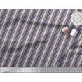 thumbnail image 2 of Soimoi Blue Poly Georgette Fabric Vertical Stripe Printed Fabric 1 Yard 42 Inch Wide, 2 of 3