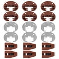 thumbnail image 1 of Shisuyan 6sets Drawer Guide Kit Drawer Slide Track Guide Repair Kit For Dresser Drawer Replacement Center Mount Drawer Slides Drawer Stop, 1 of 8